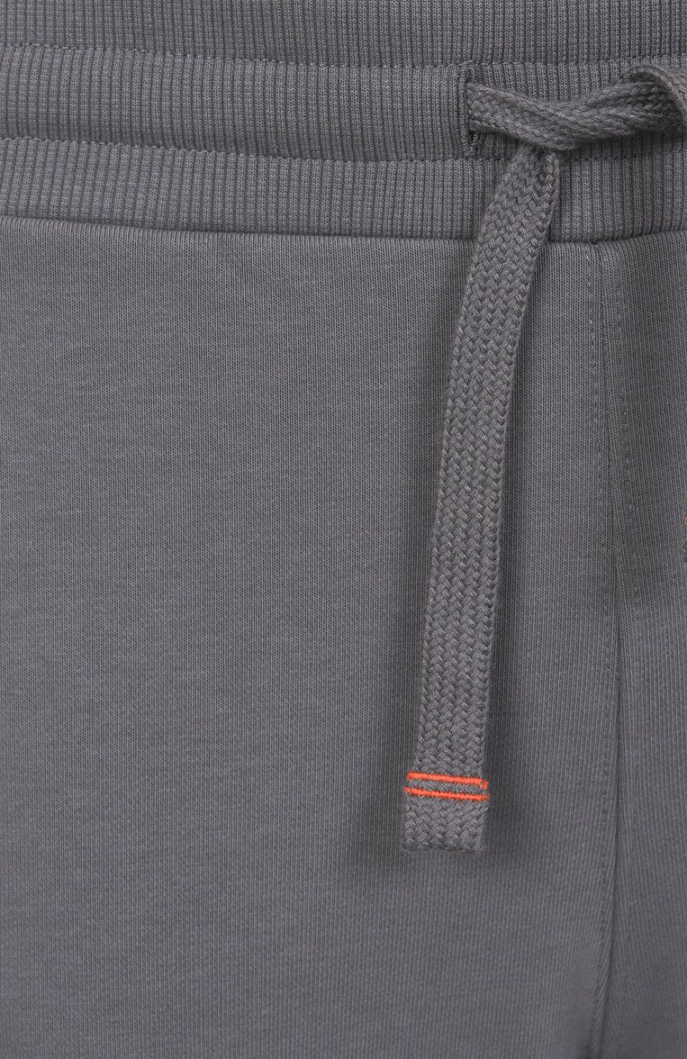 Мужские хлопковые джоггеры PARAJUMPERS серого цвета, арт. PMPAEY23 | Фото 6 (Материал внешний: Хлопок; Длина (брюки, джинсы): Стандартные; Силуэт М (брюки): Джоггеры; Стили: Спорт-шик)