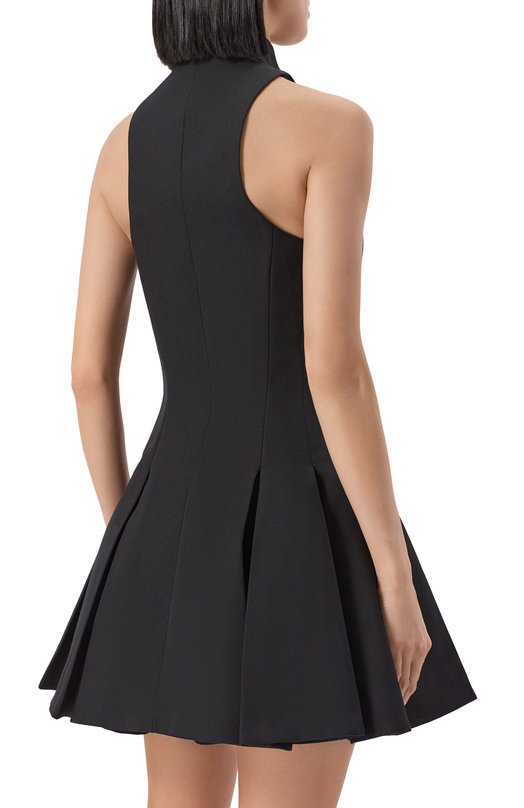 Шерстяное платье Balmain FF0R5158/WC09 Чёрный  FF0R5158/WC09 Фото 3