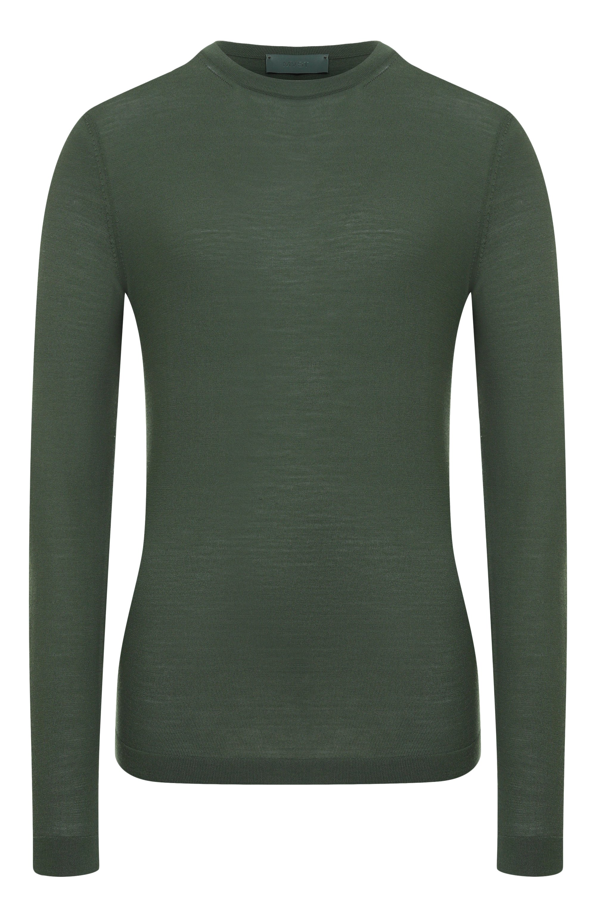 Шерстяной пуловер MVST темно-зеленого цвета по цене 137000 руб., арт. M0-M25.1MW.K402/34-48, фото 1 Шерстяной пуловер MVST, арт. M0-M25.1MW.K402/34-48, фото 1