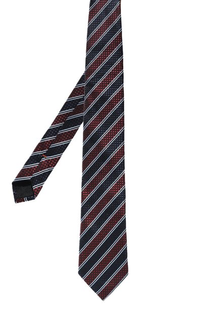 Шелковый галстук ZEGNA темно-синего цвета по цене 27850 руб., арт. Z6W04TA6/1P8604, фото 3 Шелковый галстук ZEGNA, арт. Z6W04TA6/1P8604, фото 3