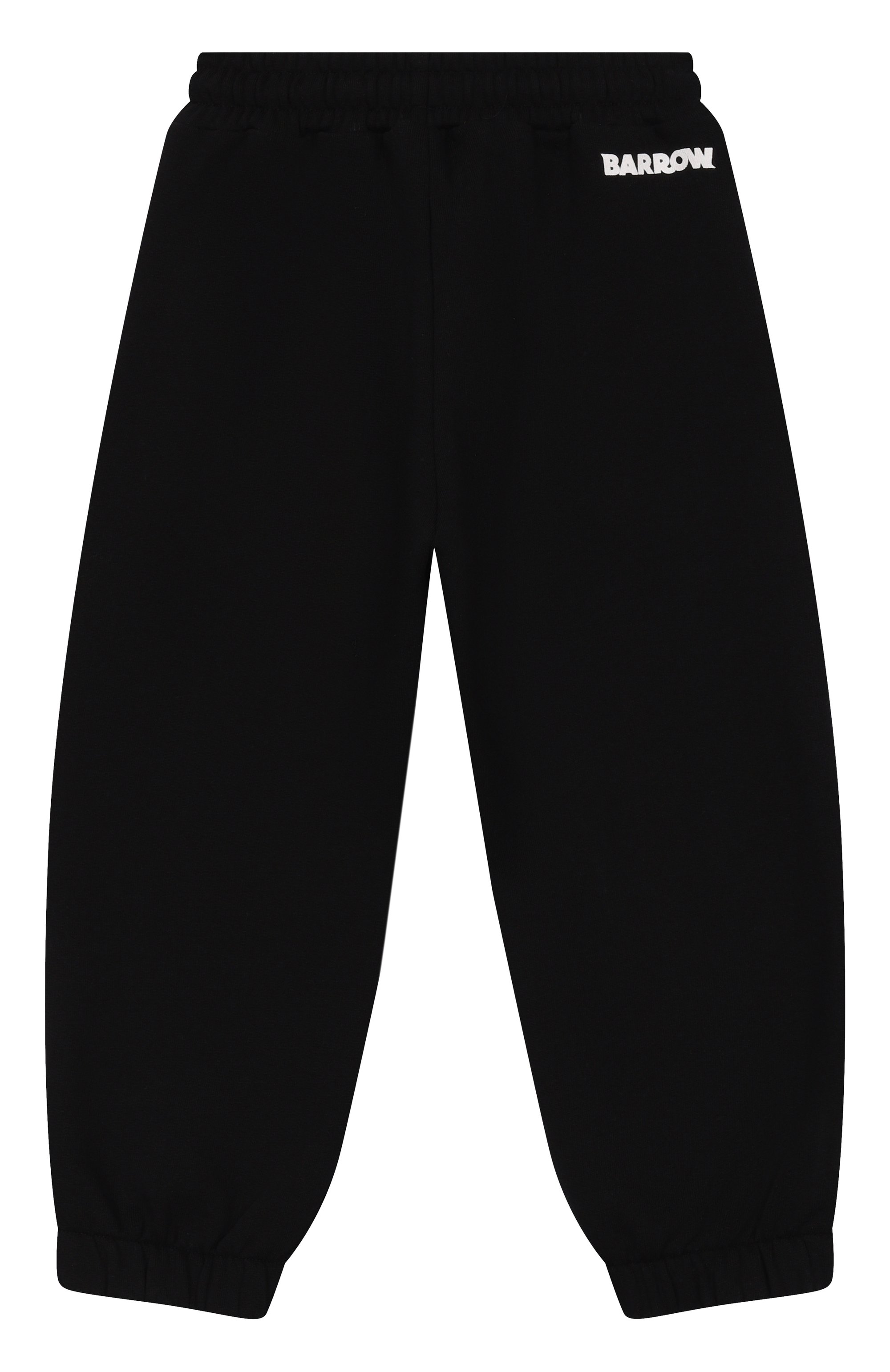 Хлопковые джоггеры BARROW черного цвета по цене 7965 руб., арт. S6BKJUFP015, фото 2 Хлопковые джоггеры BARROW, арт. S6BKJUFP015, фото 2