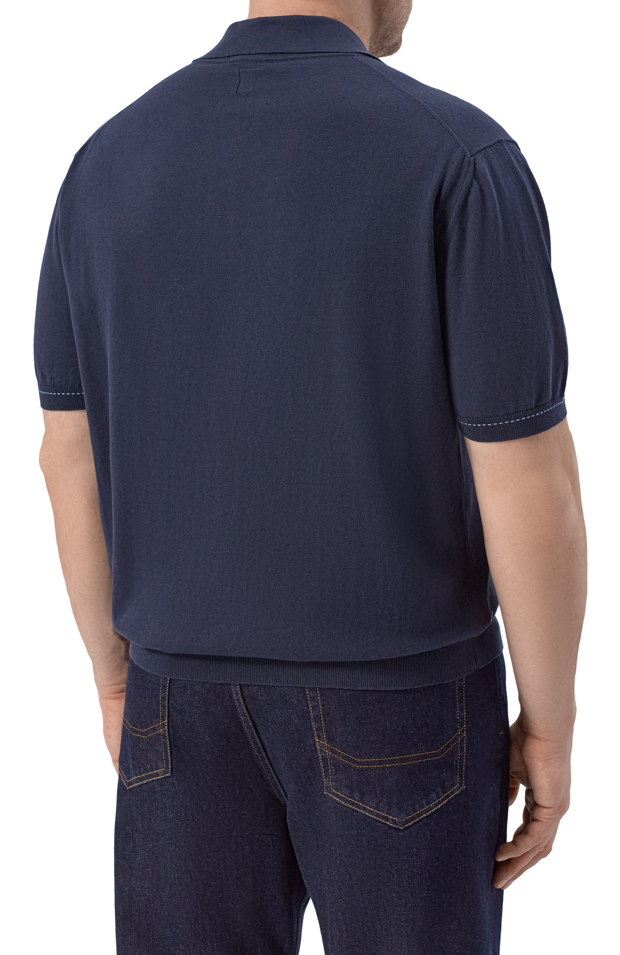 Поло из хлопка и шелка CANALI, арт. C0127B/MK02479_001, фото 4