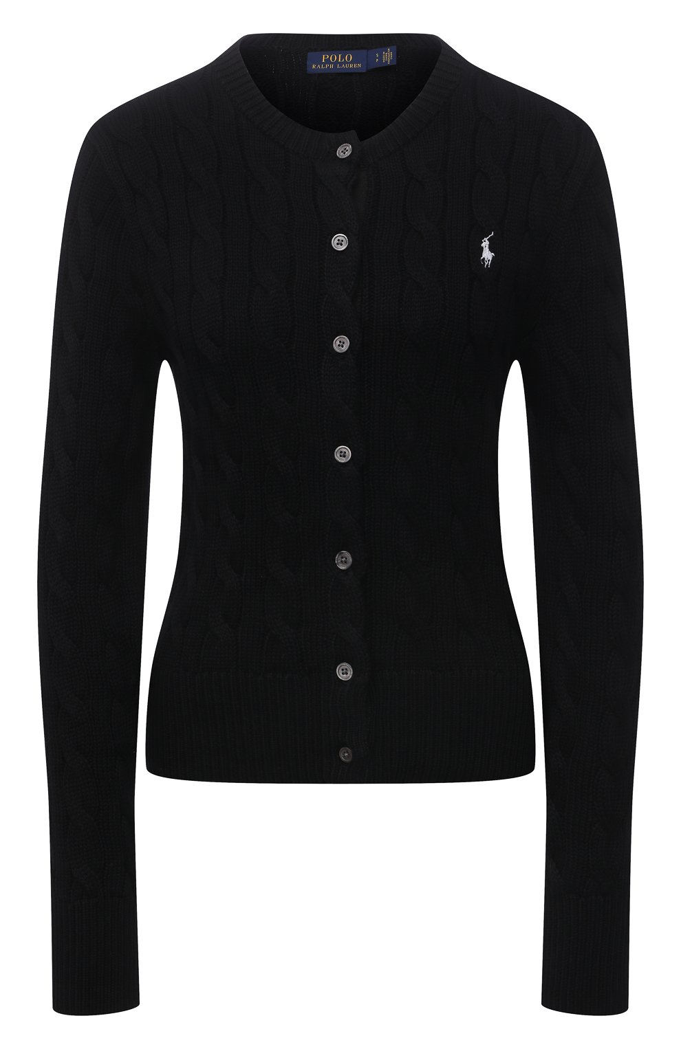Хлопковый кардиган POLO RALPH LAUREN черного цвета по цене 18050 руб., арт. 211792413, фото 1 Хлопковый кардиган POLO RALPH LAUREN, арт. 211792413, фото 1