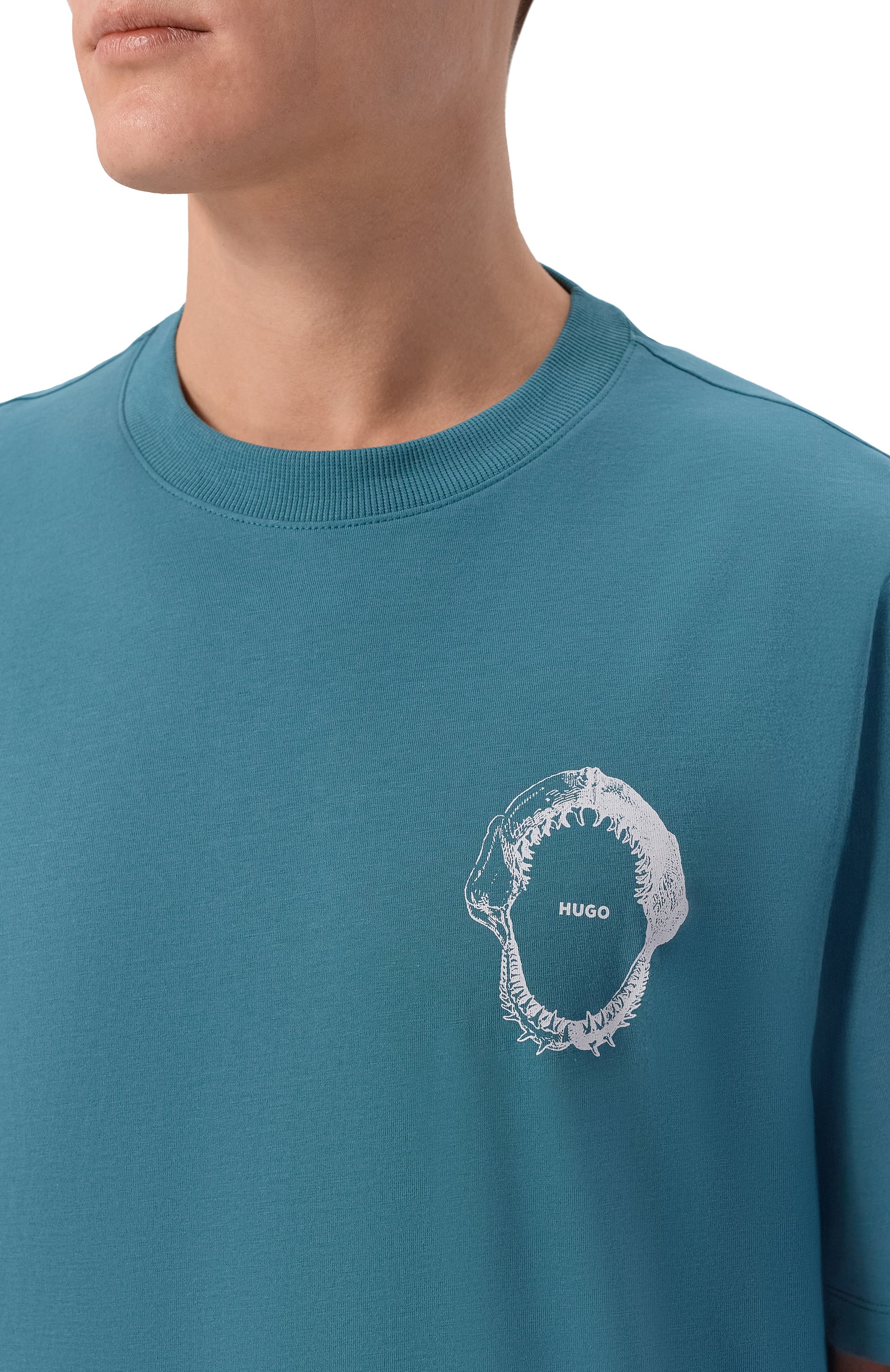 Хлопковая футболка HUGO BLUE, арт. 50554370, фото 5