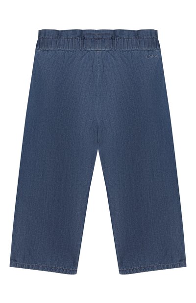 Брюки CHLOÉ голубого цвета по цене 9300 руб., арт. C04157, фото 2 Брюки CHLOÉ, арт. C04157, фото 2