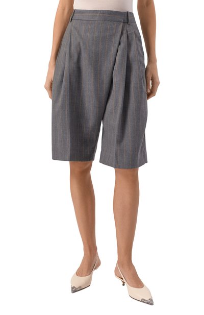 Шорты из шерсти и вискозы GANNI, арт. A1110013, фото 3