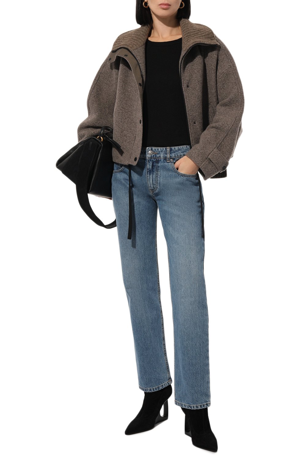 Замшевые ботильоны "d" VIC MATIE черного цвета по цене 52750 руб., арт. 1F2502D_F14C040101, фото 2 Замшевые ботильоны "d" VIC MATIE, арт. 1F2502D_F14C040101, фото 2