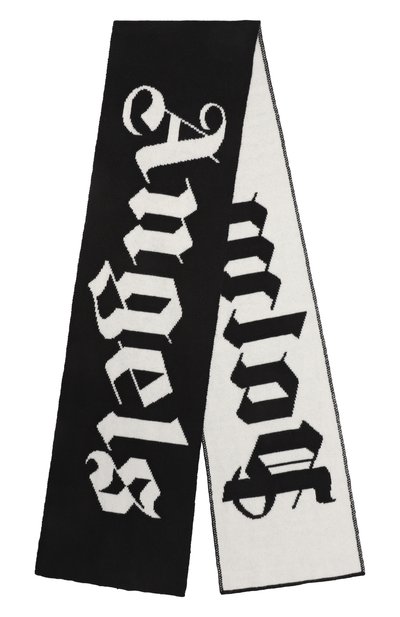 Шарф из хлопка и шерсти PALM ANGELS, арт. PBMA008C99KNI002, фото 3