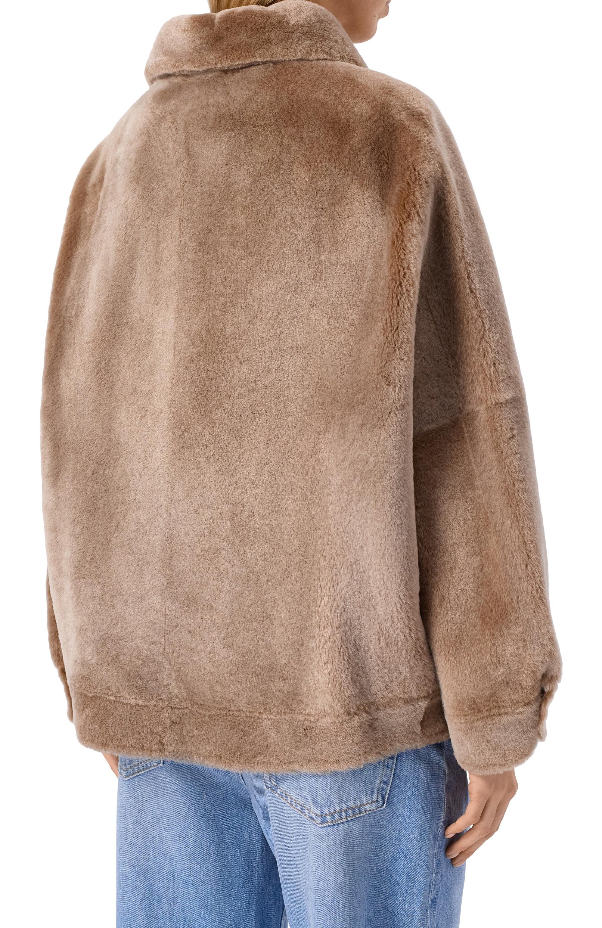 Двусторонняя дубленка из овчины MANZONI24, арт. 25M1530R-S21, фото 4