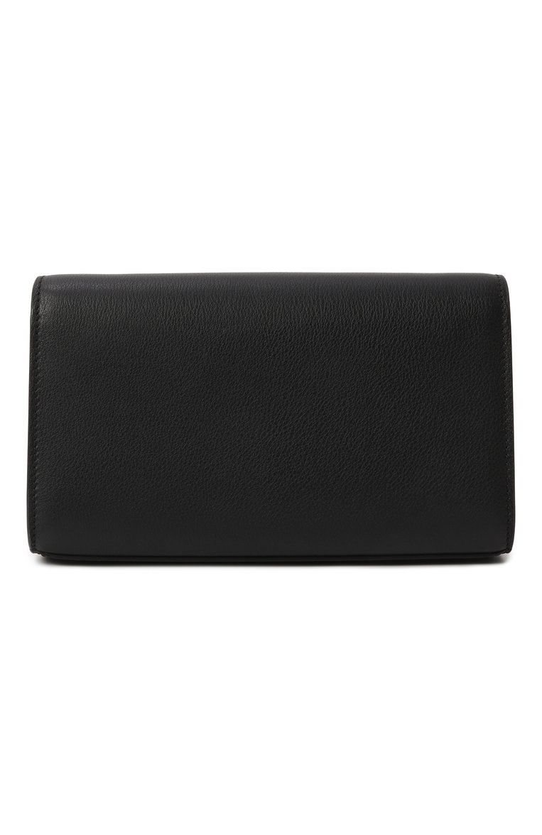 Женский клатч the chloé iconic CHLOÉ черного цвета, арт. CHC24WS514032 | Фото 6 (Размер: small; Материал сплава: Проставлено; Ремень/цепочка: На ремешке; Материал: Натуральная кожа; Драгоценные камни: Проставлено; Женское Кросс-КТ: Клатч-клатчи)