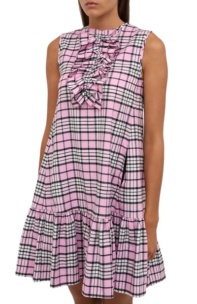 Хлопковое платье MSGM розового цвета по цене 32750 руб., арт. 3141MDA10C 217621, фото 3 Хлопковое платье MSGM, арт. 3141MDA10C 217621, фото 3