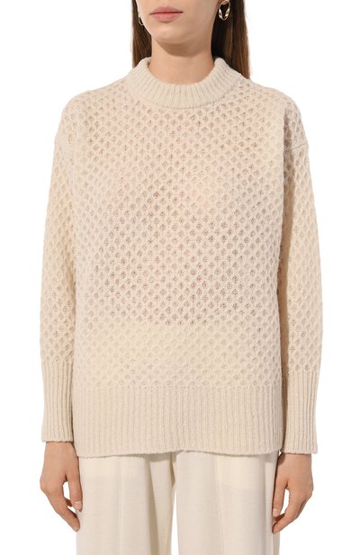 Шерстяной свитер ANTONELLI FIRENZE кремового цвета по цене 69950 руб., арт. 41368M/01891, фото 3 Шерстяной свитер ANTONELLI FIRENZE, арт. 41368M/01891, фото 3