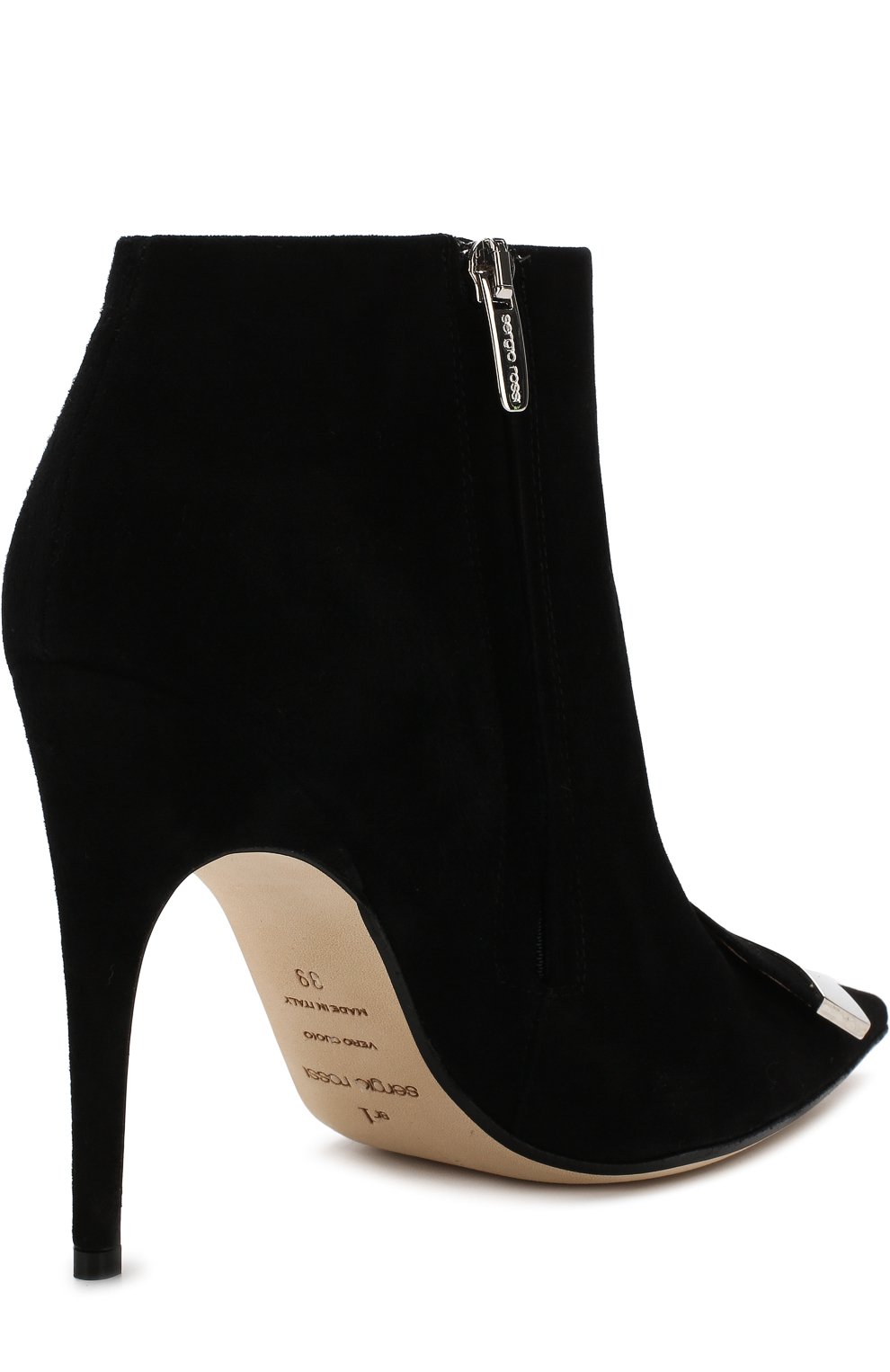 Замшевые ботильоны на шпильке SERGIO ROSSI, арт. A80001-MCAZ01, фото 4