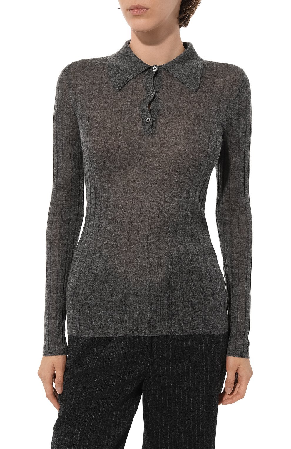 Поло из кашемира и шелка PRADA, арт. P24A1O-5U4-F0480-201, фото 3