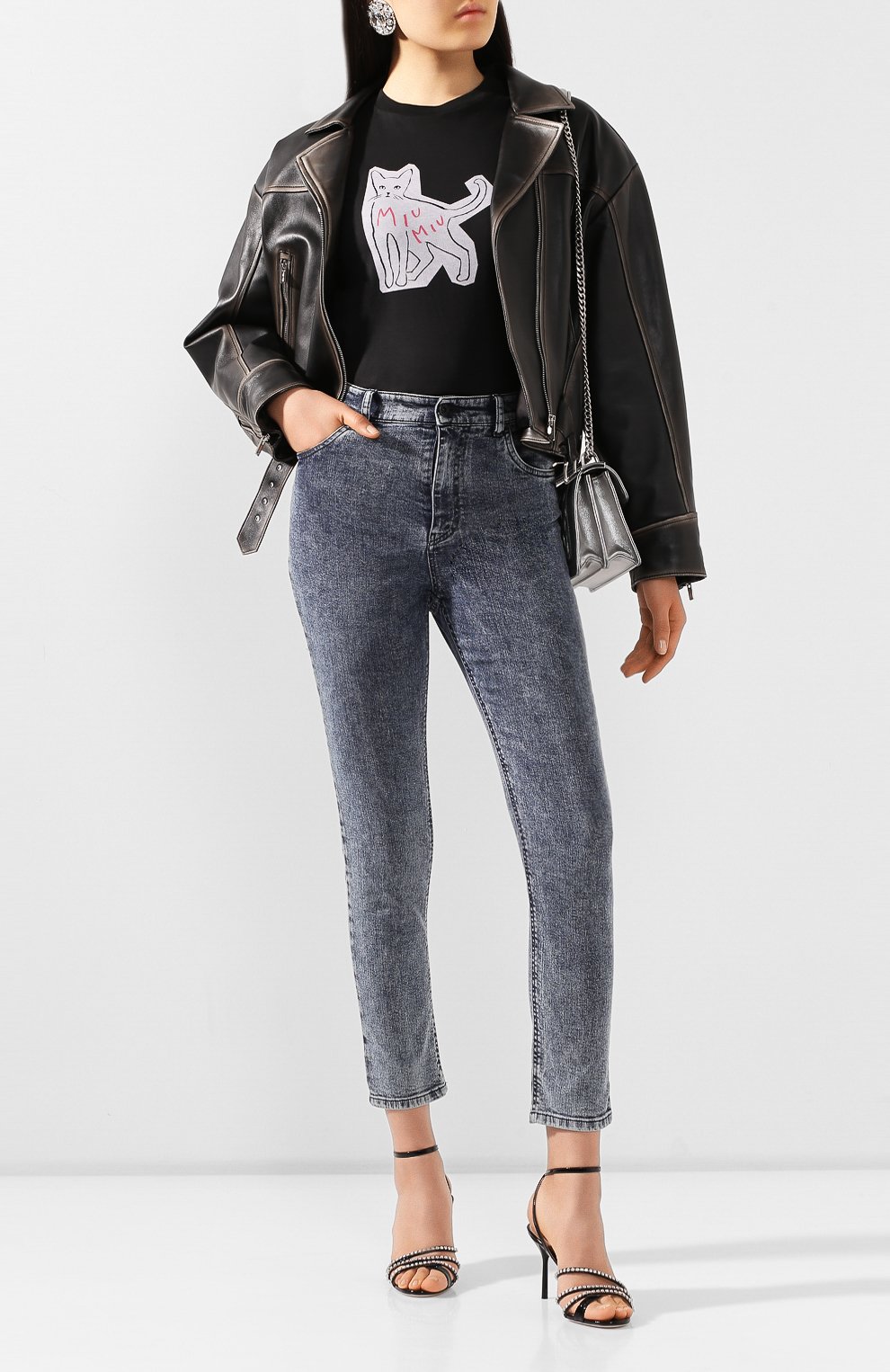 Хлопковая футболка MIU MIU, арт. MJN167-1WAR-F0002, фото 2