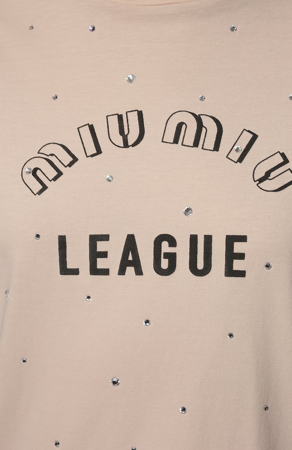 Хлопковая футболка MIU MIU, арт. MJN357-1ZFS-F0036, фото 5