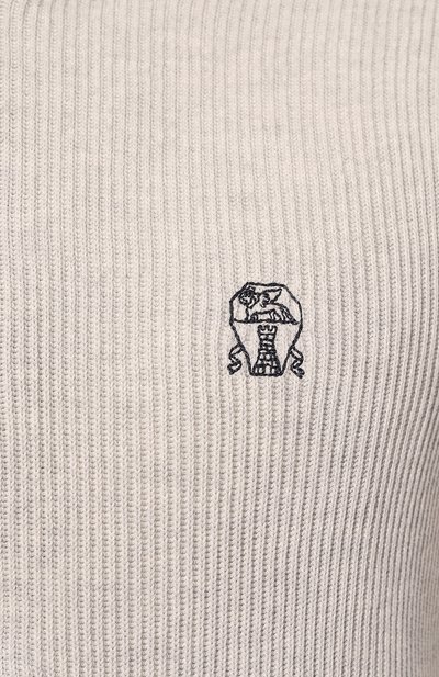 Хлопковый жилет BRUNELLO CUCINELLI светло-серого цвета по цене 160500 руб., арт. M2920B2308, фото 5 Хлопковый жилет BRUNELLO CUCINELLI, арт. M2920B2308, фото 5