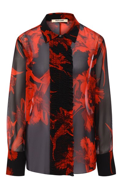 Женская шелковая рубашка ROBERTO CAVALLI, арт. IQT700/GFP68