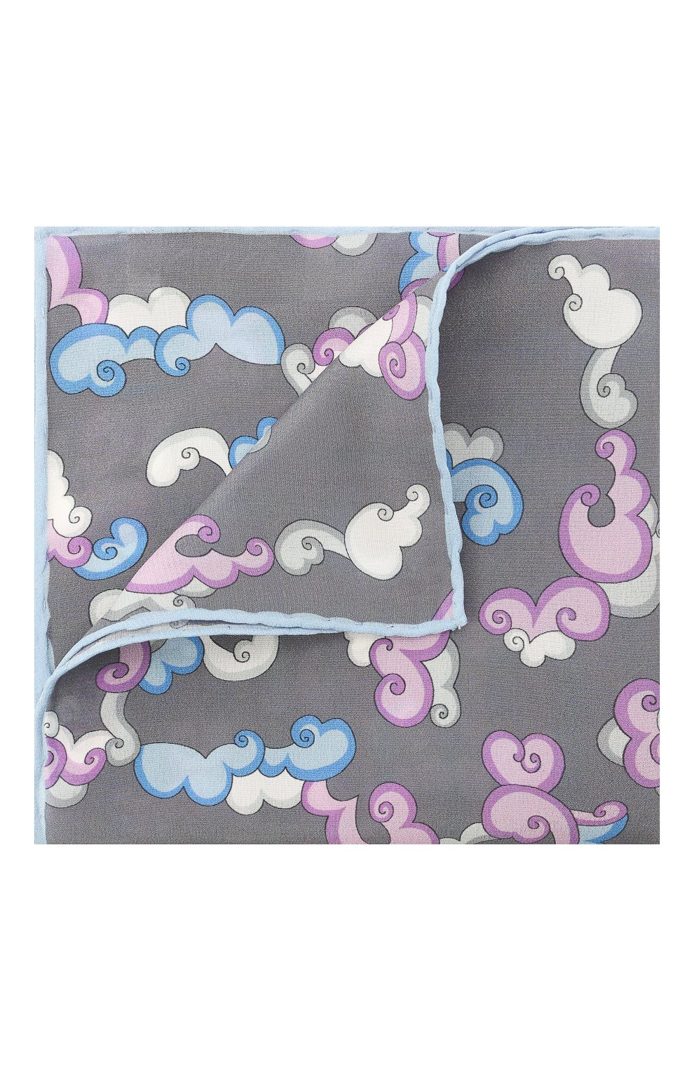 Шелковый платок LANVIN серого цвета по цене 5905 руб., арт. 2815/HANDKERCHIEF, фото 1 Шелковый платок LANVIN, арт. 2815/HANDKERCHIEF, фото 1