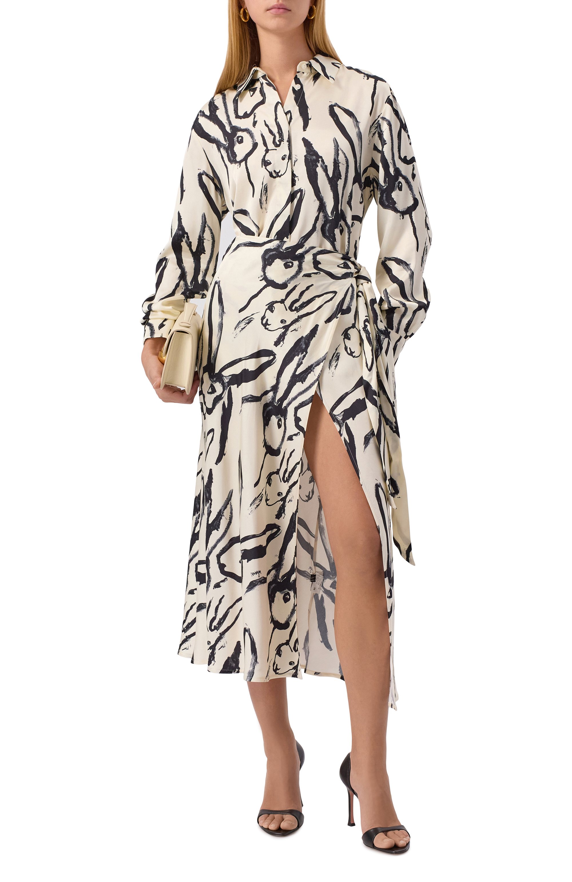 Юбка из вискозы MSGM черно-белого цвета по цене 47000 руб., арт. 3941MDD25/257655, фото 2 Юбка из вискозы MSGM, арт. 3941MDD25/257655, фото 2