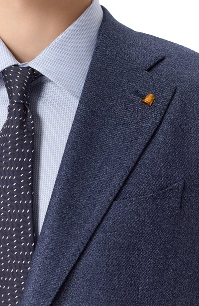 Шерстяной пиджак SARTORIA LATORRE темно-синего цвета по цене 112500 руб., арт. EF74/UK0584, фото 5 Шерстяной пиджак SARTORIA LATORRE, арт. EF74/UK0584, фото 5