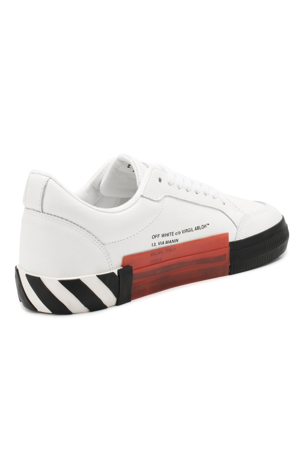 Кожаные кеды vulcanized OFF-WHITE, арт. 0MIA085F19D680010110, фото 4