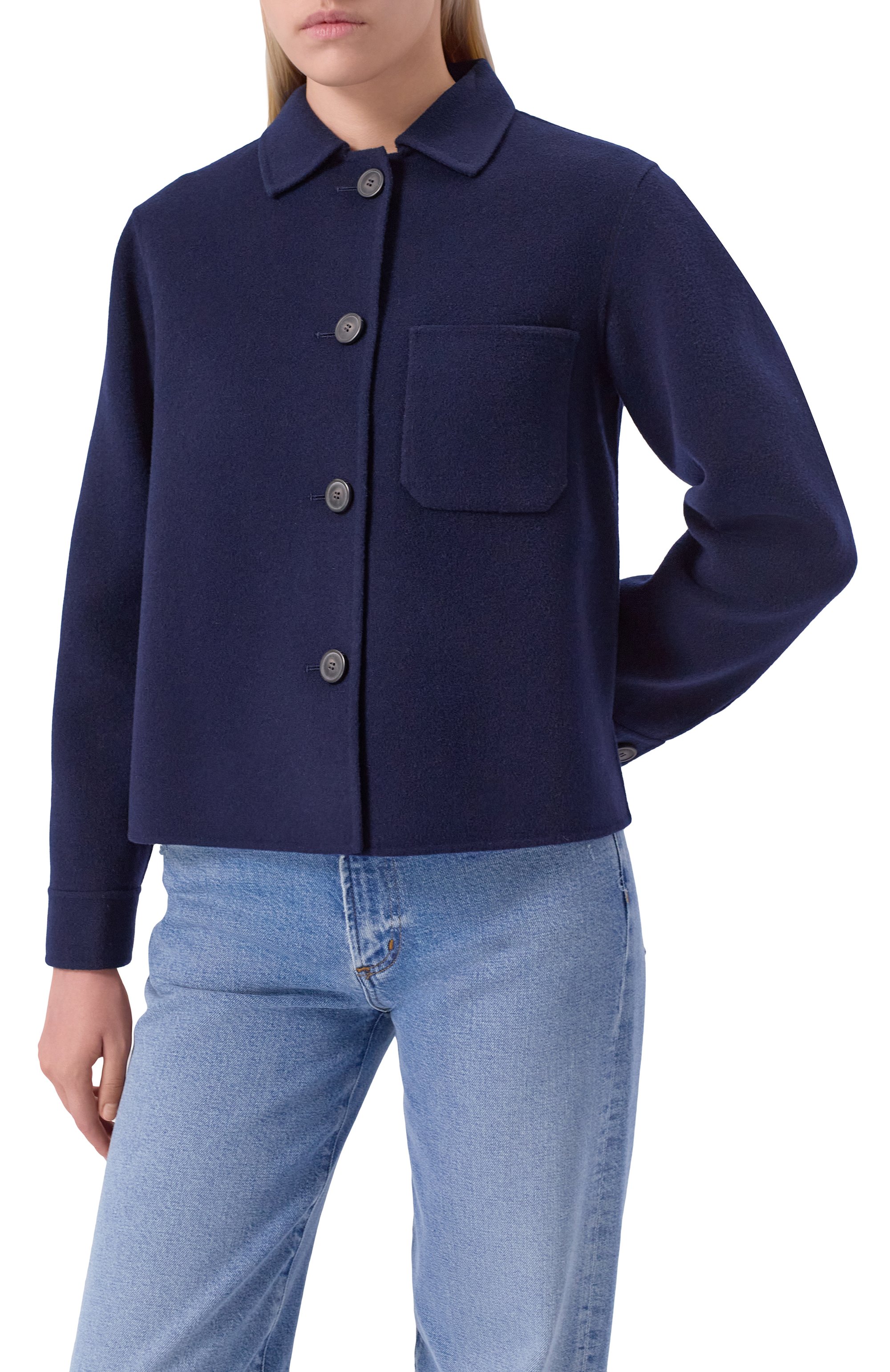 Шерстяная куртка WEEKEND MAX MARA синего цвета по цене 61450 руб., арт. N0RDICA, фото 3 Шерстяная куртка WEEKEND MAX MARA, арт. N0RDICA, фото 3