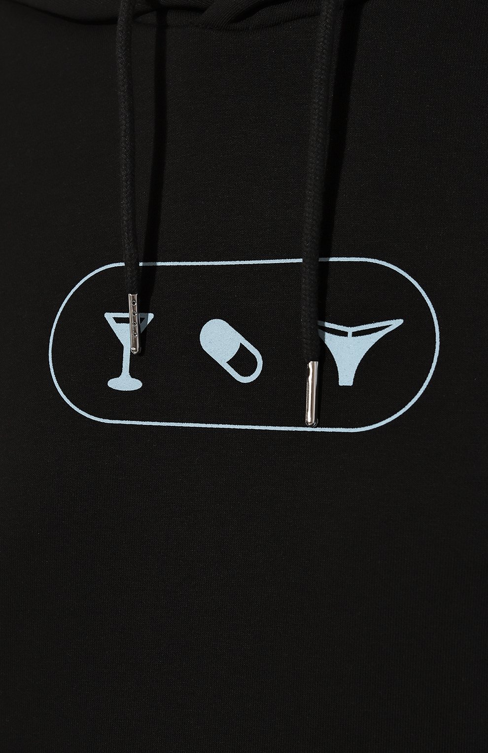 Хлопковое худи SUBTERRANEI черного цвета по цене 30000 руб., арт. P23subss23-029, фото 5 Хлопковое худи SUBTERRANEI, арт. P23subss23-029, фото 5