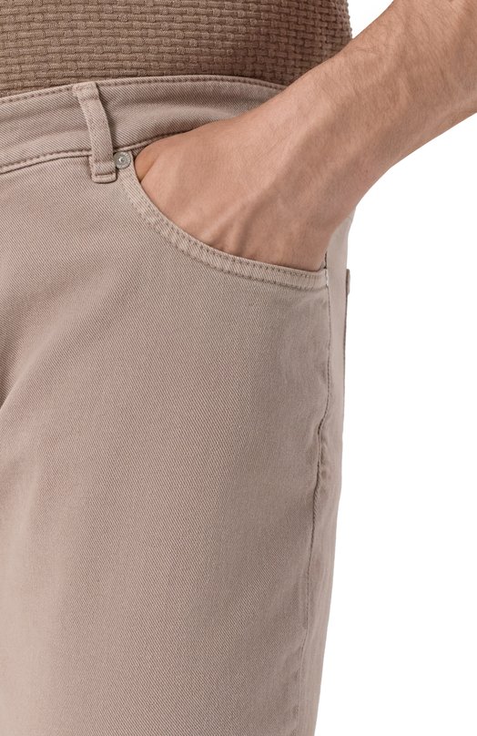Джинсы Traditional Fit Brunello Cucinelli M277PB3210 Бежевый  M277PB3210 Фото 5