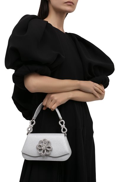 Сумка carrie medium MACH & MACH серебряного цвета по цене 141000 руб., арт. FW21-0104-2 GLITTER, фото 2 Сумка carrie medium MACH & MACH, арт. FW21-0104-2 GLITTER, фото 2