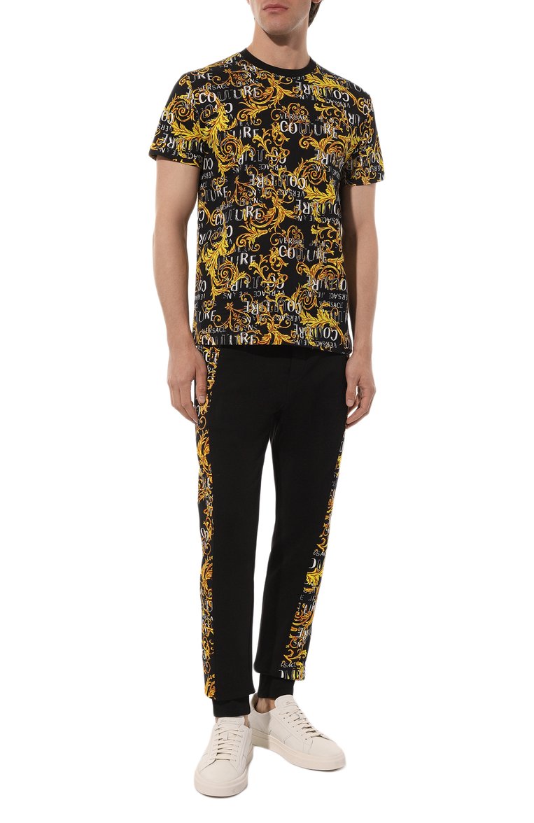 Хлопковая футболка VERSACE JEANS COUTURE, арт. 74GAH6S0/JS161, фото 1