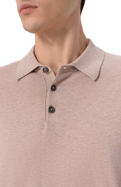Хлопковое поло ANDREA CAMPAGNA бежевого цвета по цене 39950 руб., арт. M5426-8061, фото 5 Хлопковое поло ANDREA CAMPAGNA, арт. M5426-8061, фото 5