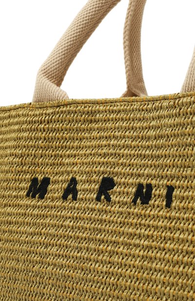 Сумка-тоут MARNI хаки цвета по цене 75300 руб., арт. SHMP0077U0/P3860, фото 3 Сумка-тоут MARNI, арт. SHMP0077U0/P3860, фото 3