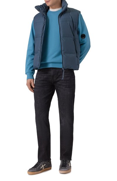 Хлопковый свитшот C.P. COMPANY голубого цвета по цене 22200 руб., арт. 19CMSS713A005086W, фото 2 Хлопковый свитшот C.P. COMPANY, арт. 19CMSS713A005086W, фото 2