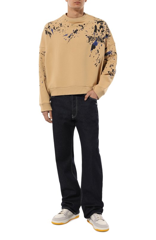 Хлопковый свитшот Moschino Бежевый, фото 2