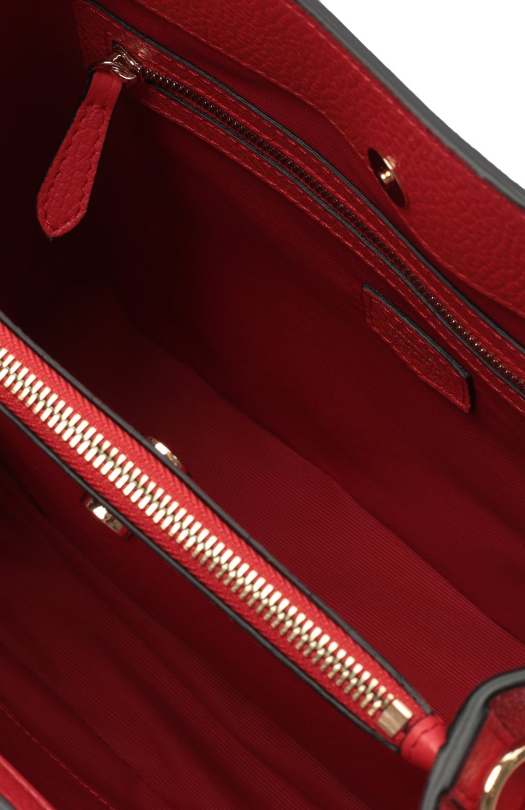 Женская сумка neo izy small LANCEL красного цвета, арт. A12133 | Фото 5 (Размер: small; Материал: Натуральная кожа; Ремень/цепочка: На ремешке; Материал сплава: Проставлено; Драгоценные камни: Проставлено)