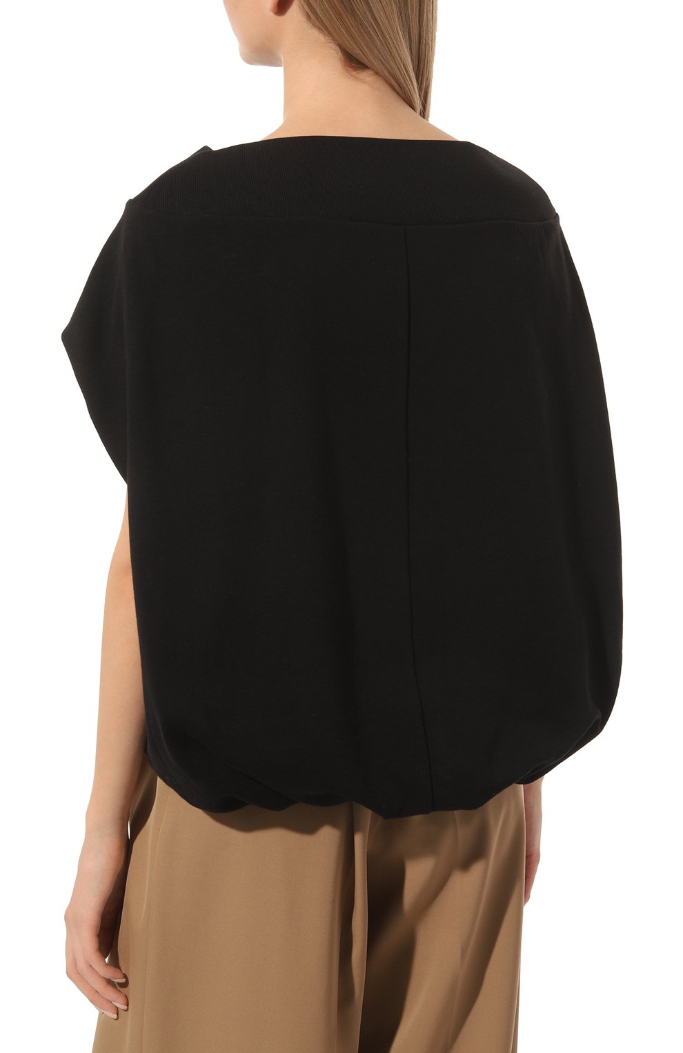 Хлопковый топ DRIES VAN NOTEN черного цвета по цене 39950 руб., арт. 231-031110-6610, фото 4 Хлопковый топ DRIES VAN NOTEN, арт. 231-031110-6610, фото 4