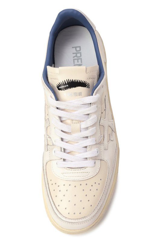 Кожаные кеды Bskt Clay-D Premiata BSKTCLAD/VAR 7315_BSKT CLAY-D/7515 Бежевый  BSKTCLAD/VAR 7315_BSKT CLAY-D/7515 Фото 6