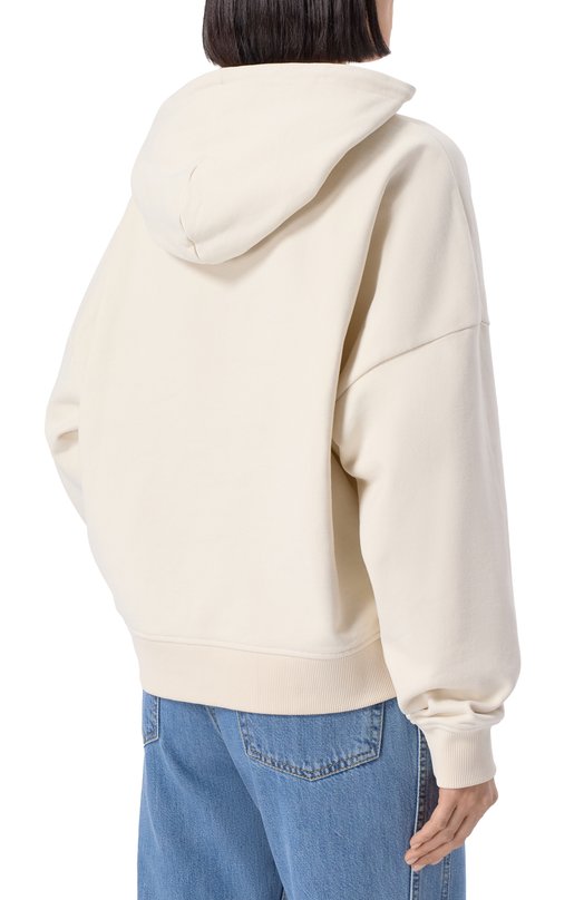 Хлопковое худи BOSS Orange 50547572 Кремовый  50547572 Фото 4