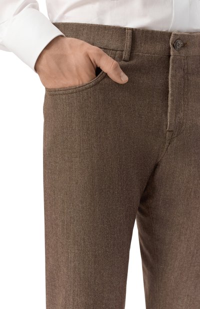Брюки из хлопка и шерсти CANALI, арт. V1551/AV05333, фото 5