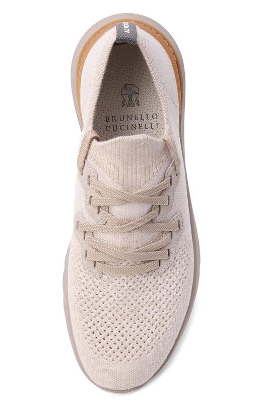 Текстильные кроссовки Brunello Cucinelli MZUKIS0250 Бежевый  MZUKIS0250 Фото 5