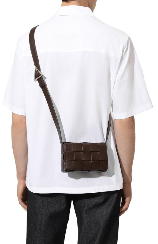 Кожаная сумка Cassette Bottega Veneta 739351/V29E0 Коричневый  739351/V29E0 Фото 2