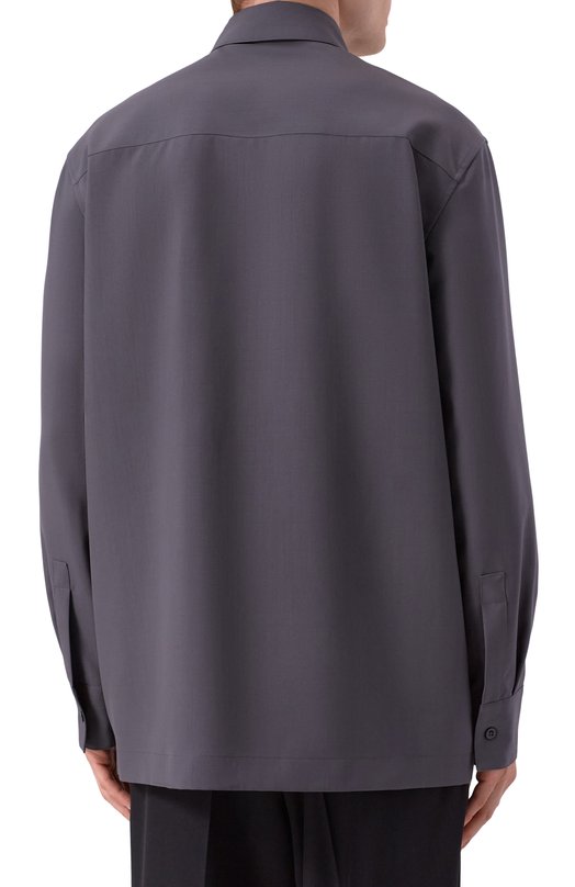 Шерстяная рубашка Jil Sander J22DL0321-J40249 Серый  J22DL0321-J40249 Фото 4