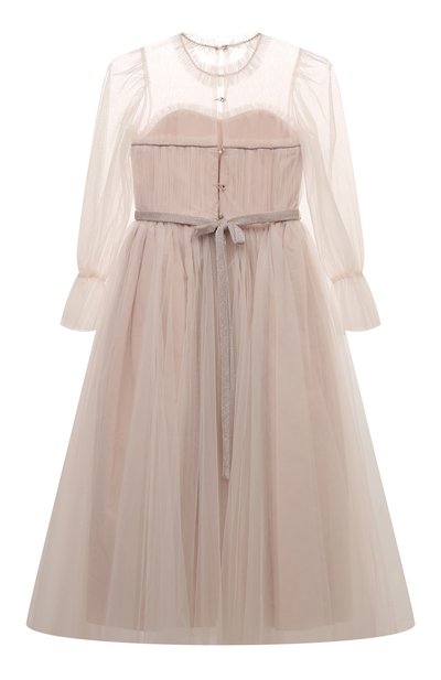 Платье DESIGNERS CAT светло-бежевого цвета по цене 52750 руб., арт. 100000K01001737/EVIVE DRESS/14A-16A, фото 2 Платье DESIGNERS CAT, арт. 100000K01001737/EVIVE DRESS/14A-16A, фото 2