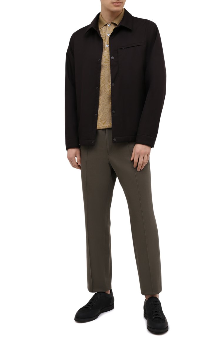 Поло из хлопка и шелка ZEGNA, арт. UW369/746, фото 1