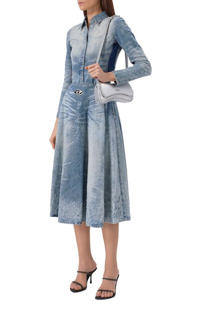 Сумка play DIESEL серебряного цвета по цене 33400 руб., арт. X10202/P8950, фото 3 Сумка play DIESEL, арт. X10202/P8950, фото 3