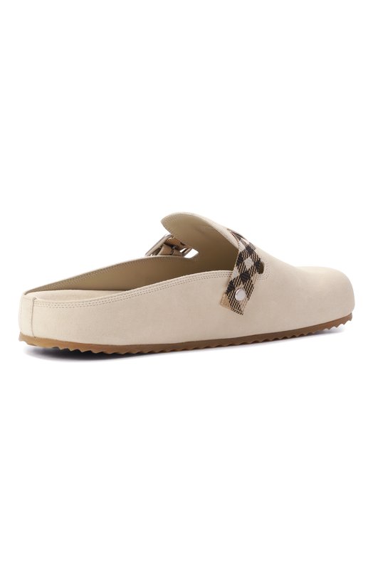 Замшевые сабо Urchin Burberry 8106057 Кремовый  8106057 Фото 5