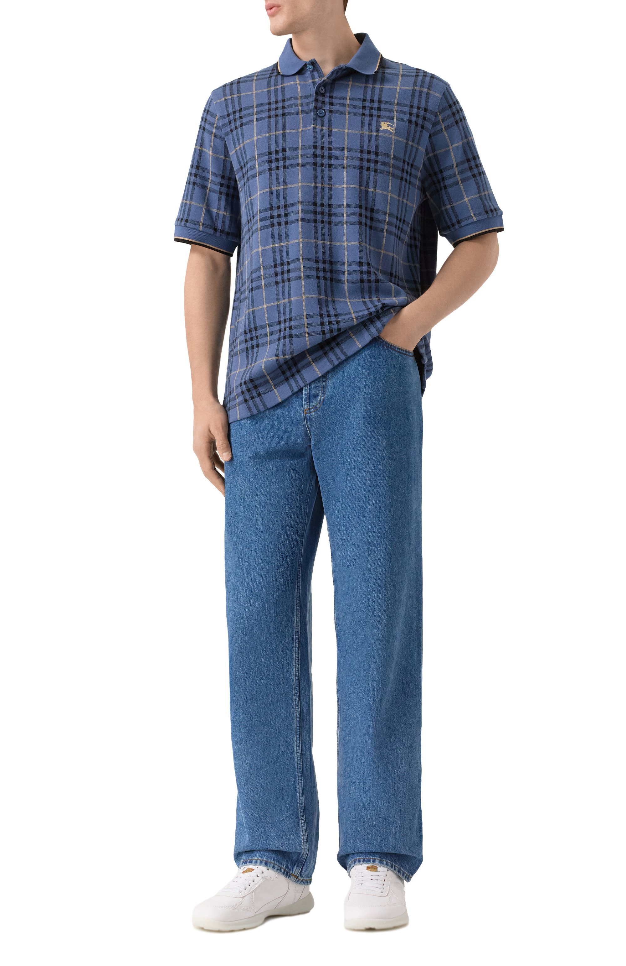 Хлопковое поло BURBERRY, арт. 8110104, фото 2