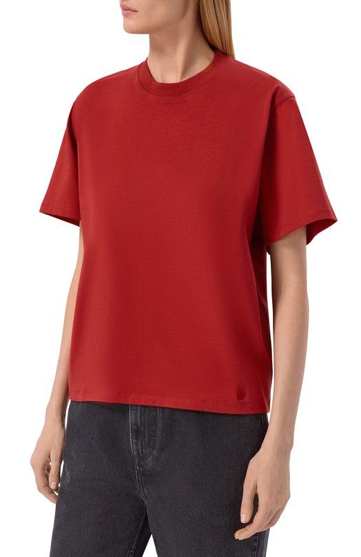 Хлопковая футболка Loulou de Saison TELANT0 LDS Красный  TELANT0 LDS Фото 3