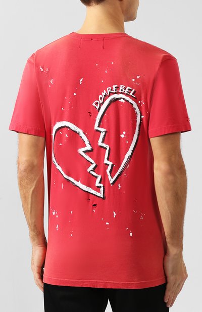 Хлопковая футболка DOMREBEL, арт. AM0UR/T-SHIRT PAINT&H0LES, фото 4
